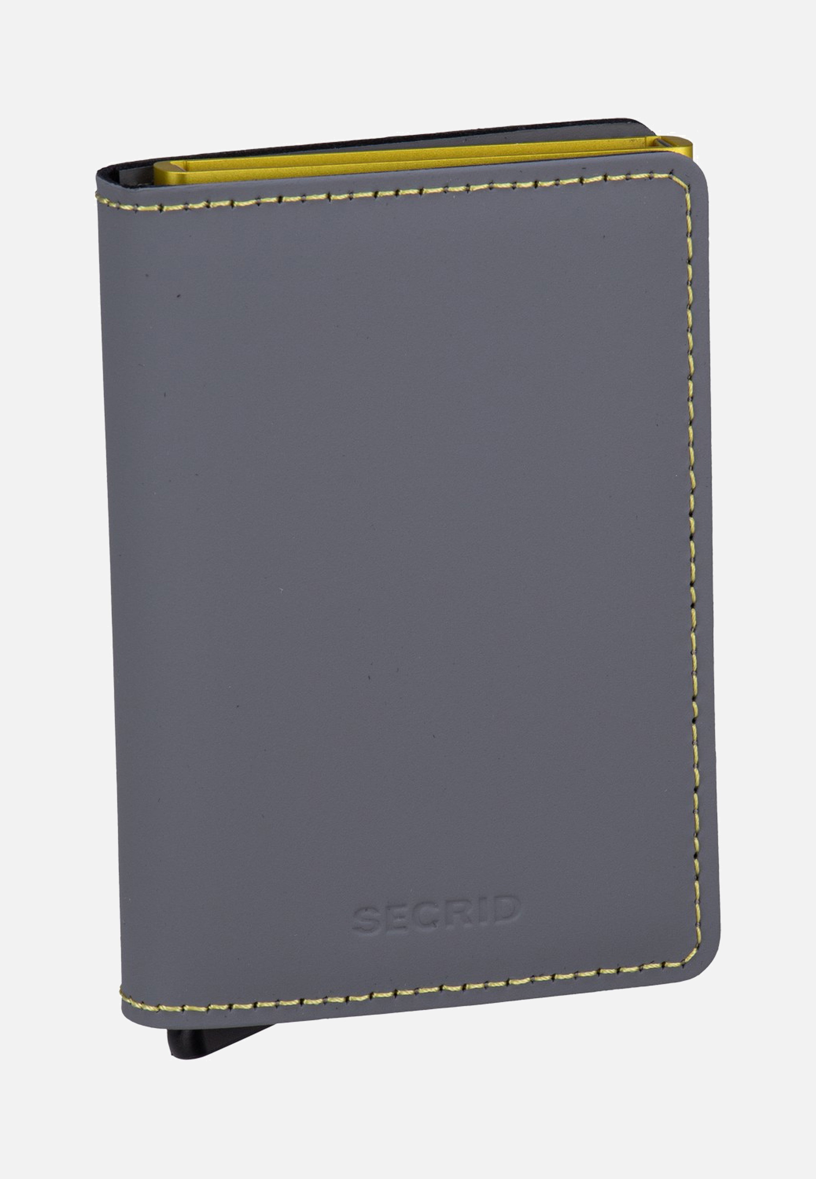 Slimwallet Matte Grey-Lime - Portemonnaie