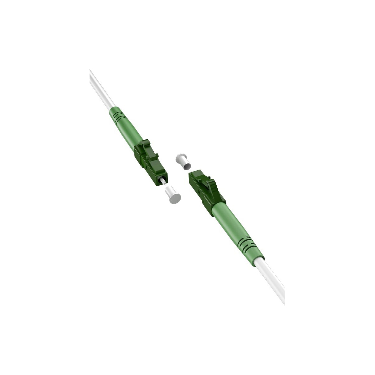 Fiberoptisk kabel (FTTH), Singlemode (OS2) Hvit, hvit (Simplex), 5 m