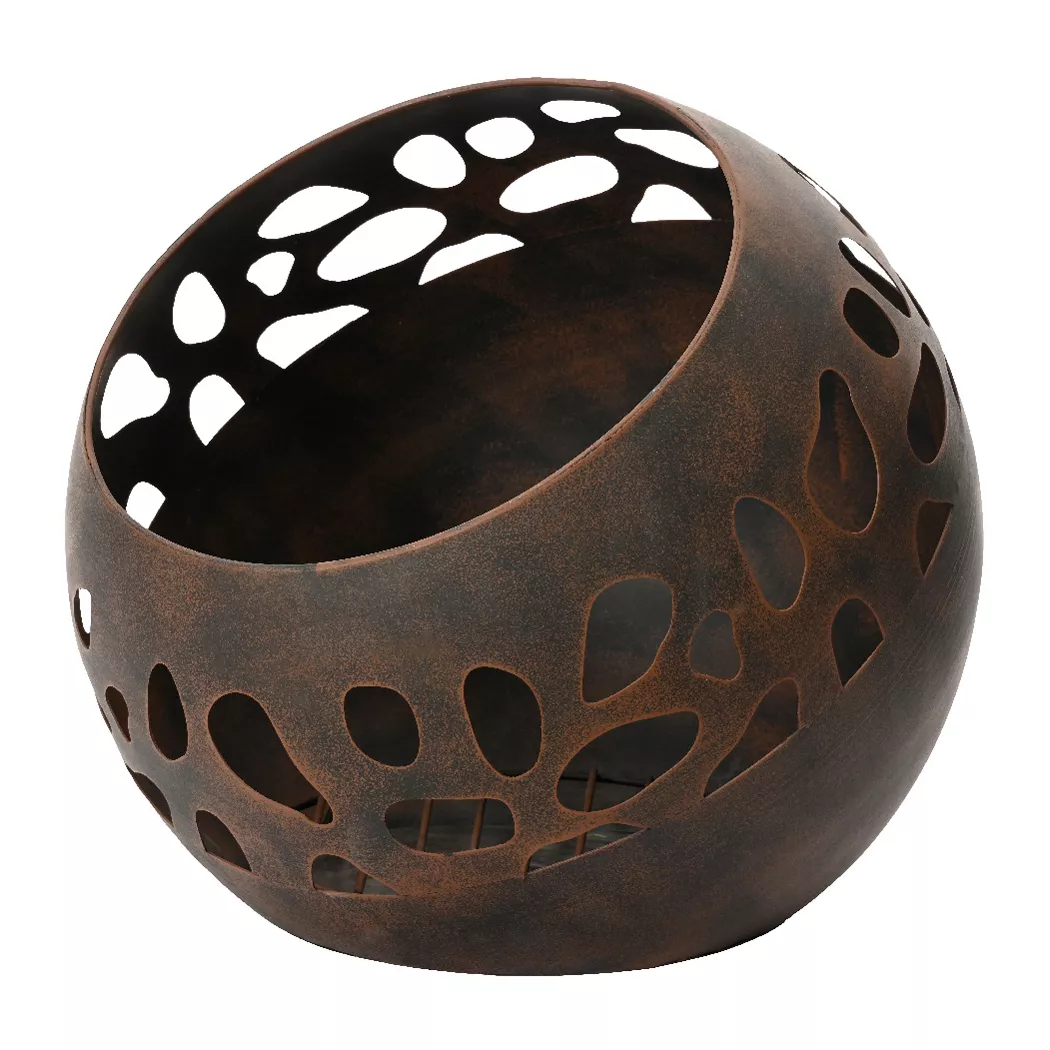 Braséro d'extérieur rond (D50 x H45 cm) Pyra Brun antique