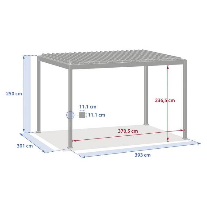 Pergola électrique bioclimatique EVORA Effet bois Honey