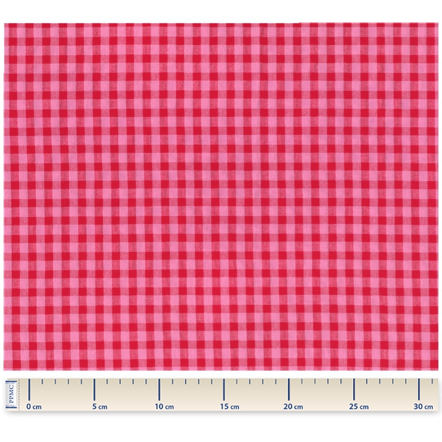 Tissu Coton Au Mètre Ex2428 Vichy Seersucker Rouge Rose