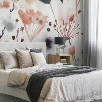 Fotobehang Watercoloured meadow (89506)