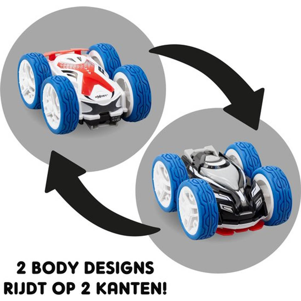 Exost op afstand bestuurbare mini flip NEO stuntauto - wit - 1:34