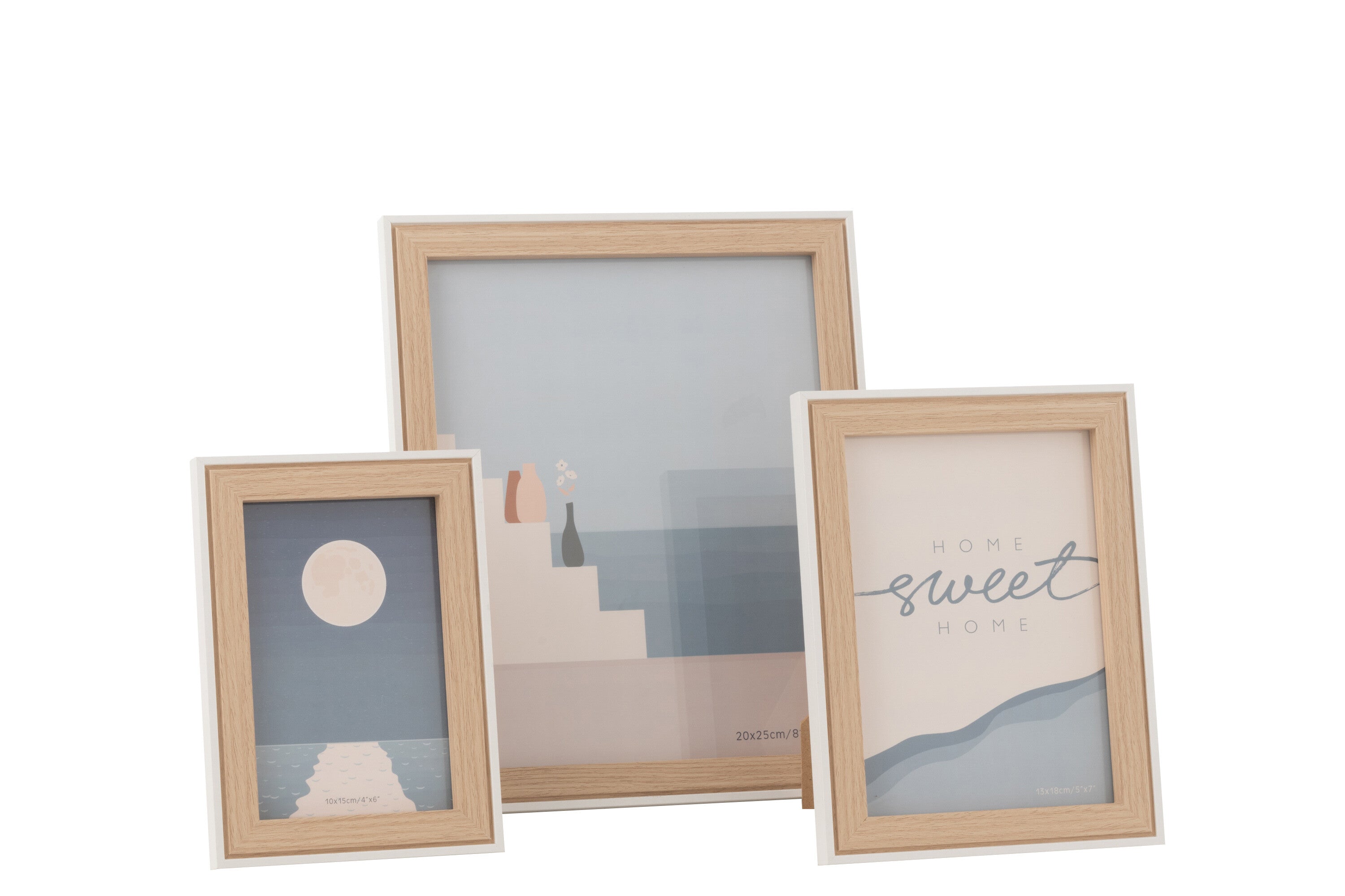 J-Line fotolijst Chloé - mdf - naturel|wit