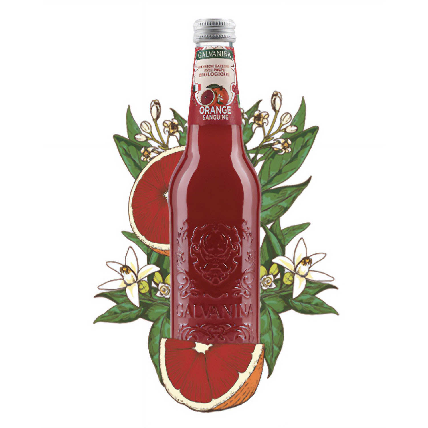 Galvanina Aranciata Rossa - Soda bio à l'orange sanguine avec pulpe