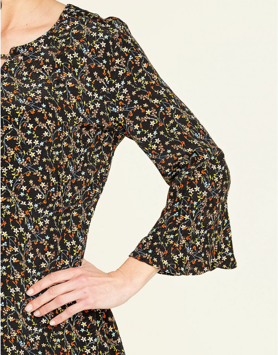Robe évasée imprimée