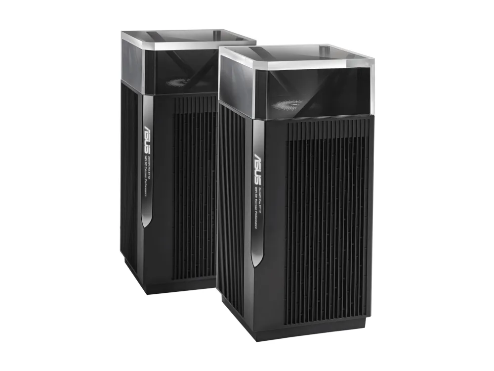 ASUS ZenWiFi Pro ET12 - 2-Pack - Wi-Fi-system (2 routere) - op til 6000 sq.ft - mesh - GigE, 2.5 GigE - Wi-Fi 6E - Multi-Band