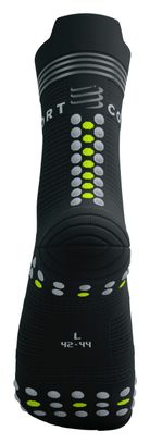 Chaussettes Compressport Pro Racing Socks v4.0 Run High Noir/Jaune