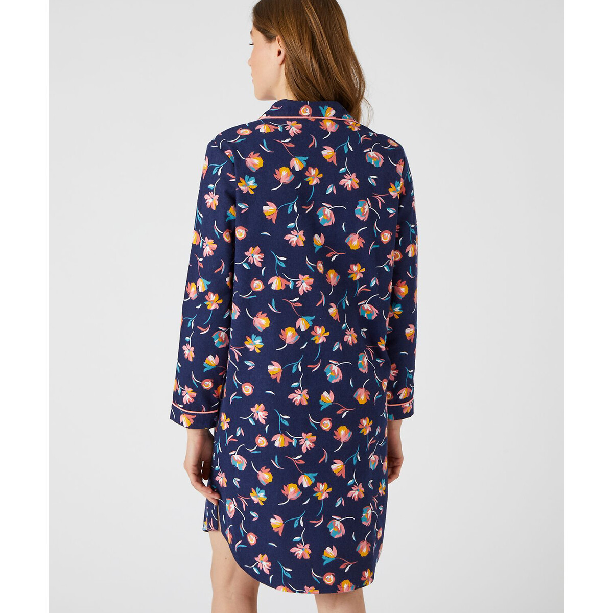 Camisola de flanela de algodão DAMART com mangas compridas