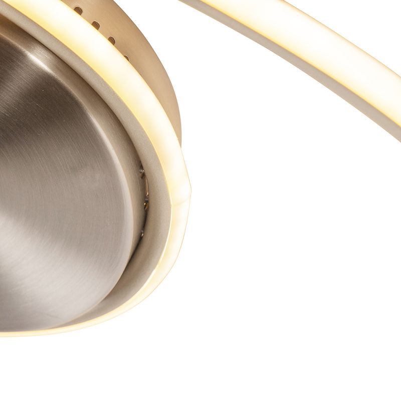 Design plafondlamp staal incl. LED 3 staps dimbaar  - Rowan