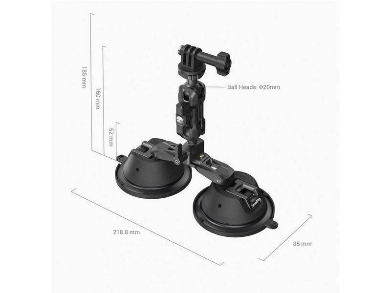 Smallrig Halterung Port. Dual Suction Cam Mount SC-2K Tragbare Dual-Saugnapf-Kamerahalterung