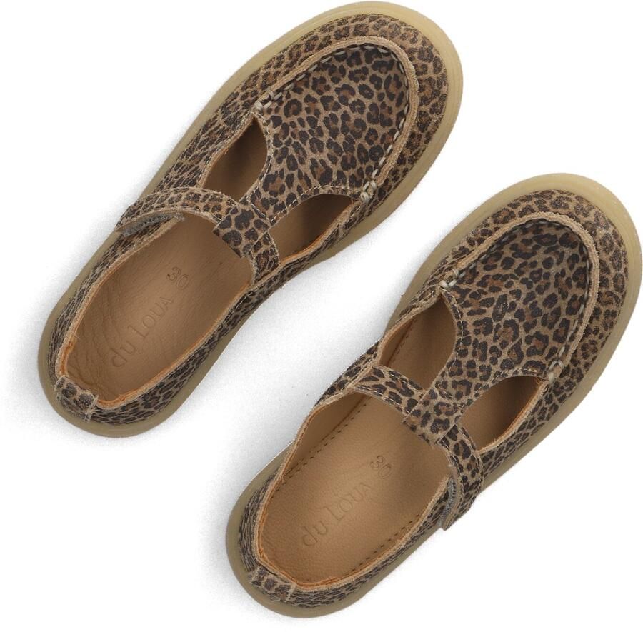 Du Loua Meisjes Platte sandalen Du Tilly Bruin Suède Plateauzool