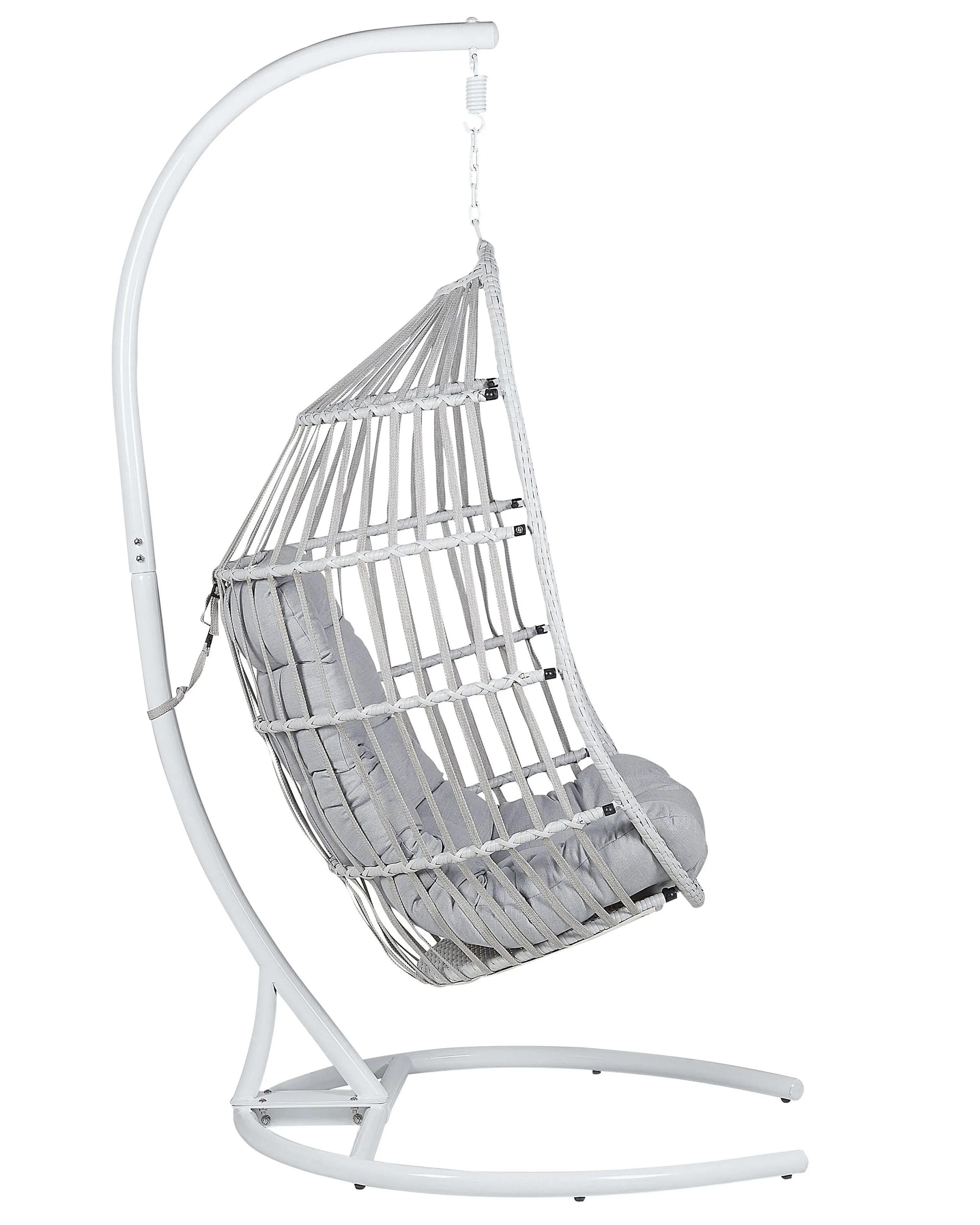 Hangstoel met standaard SESIA PE rotan Lichtgrijs