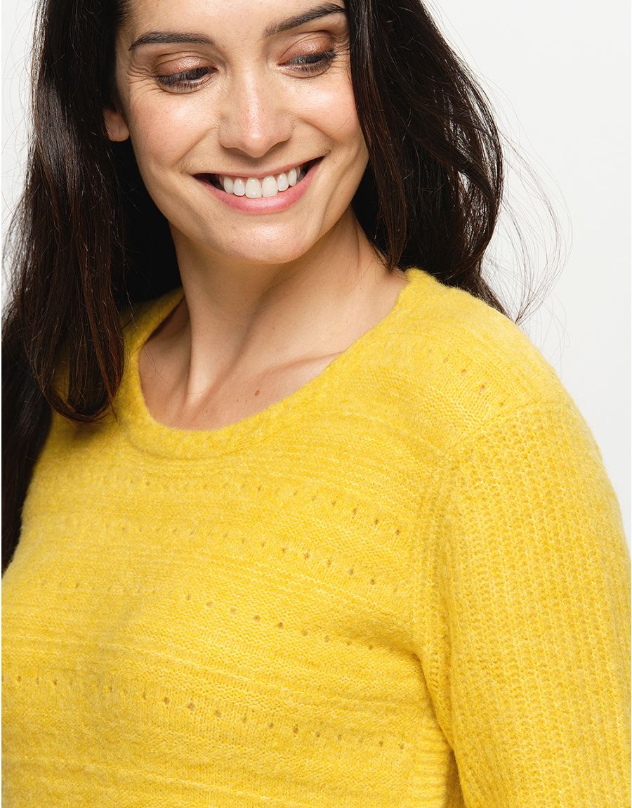 Pull jaune laine