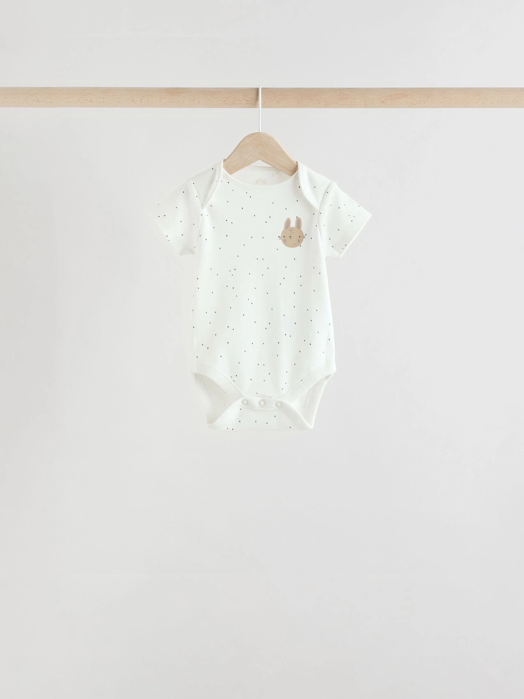 Neutraal - Set van 5 babyrompertjes met korte mouwen