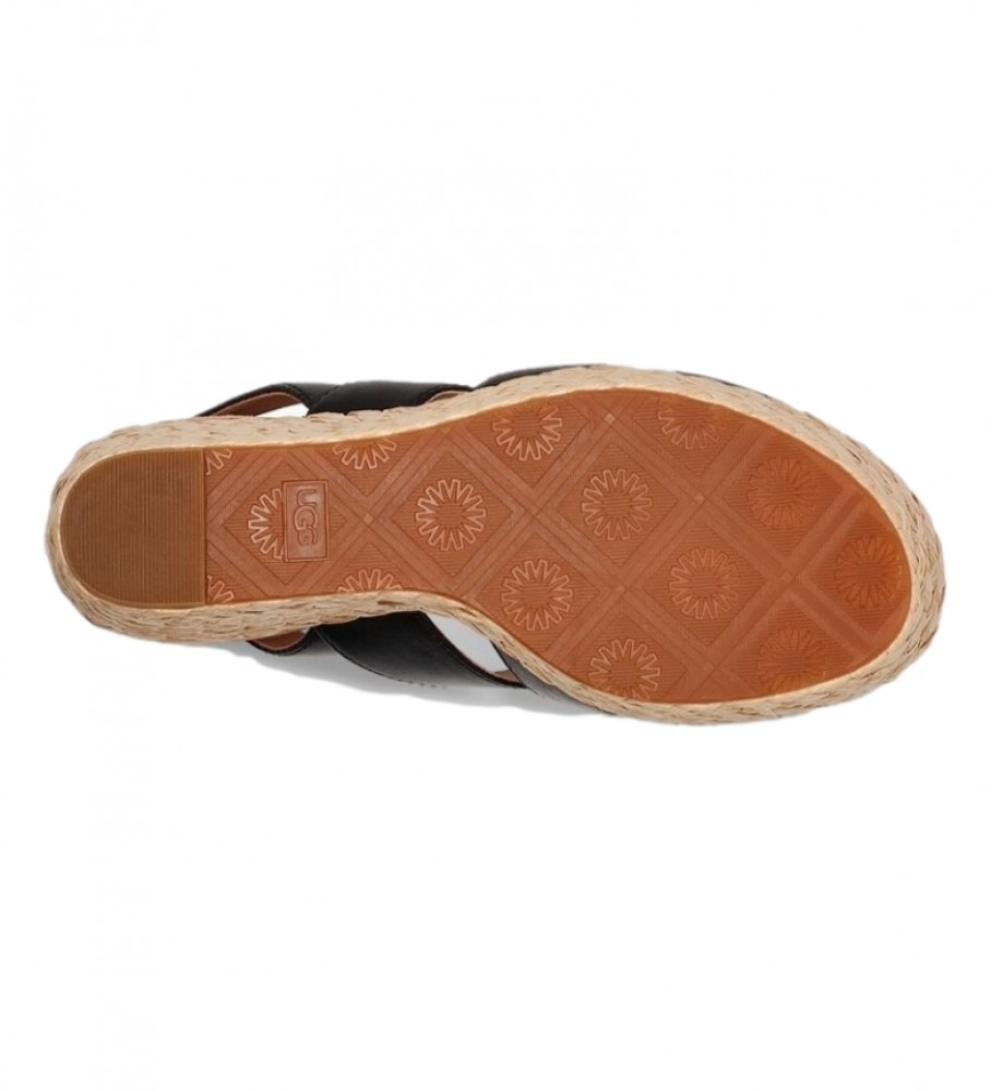 Sandálias UGG Careena, pretas - altura do salto: 9 cm -