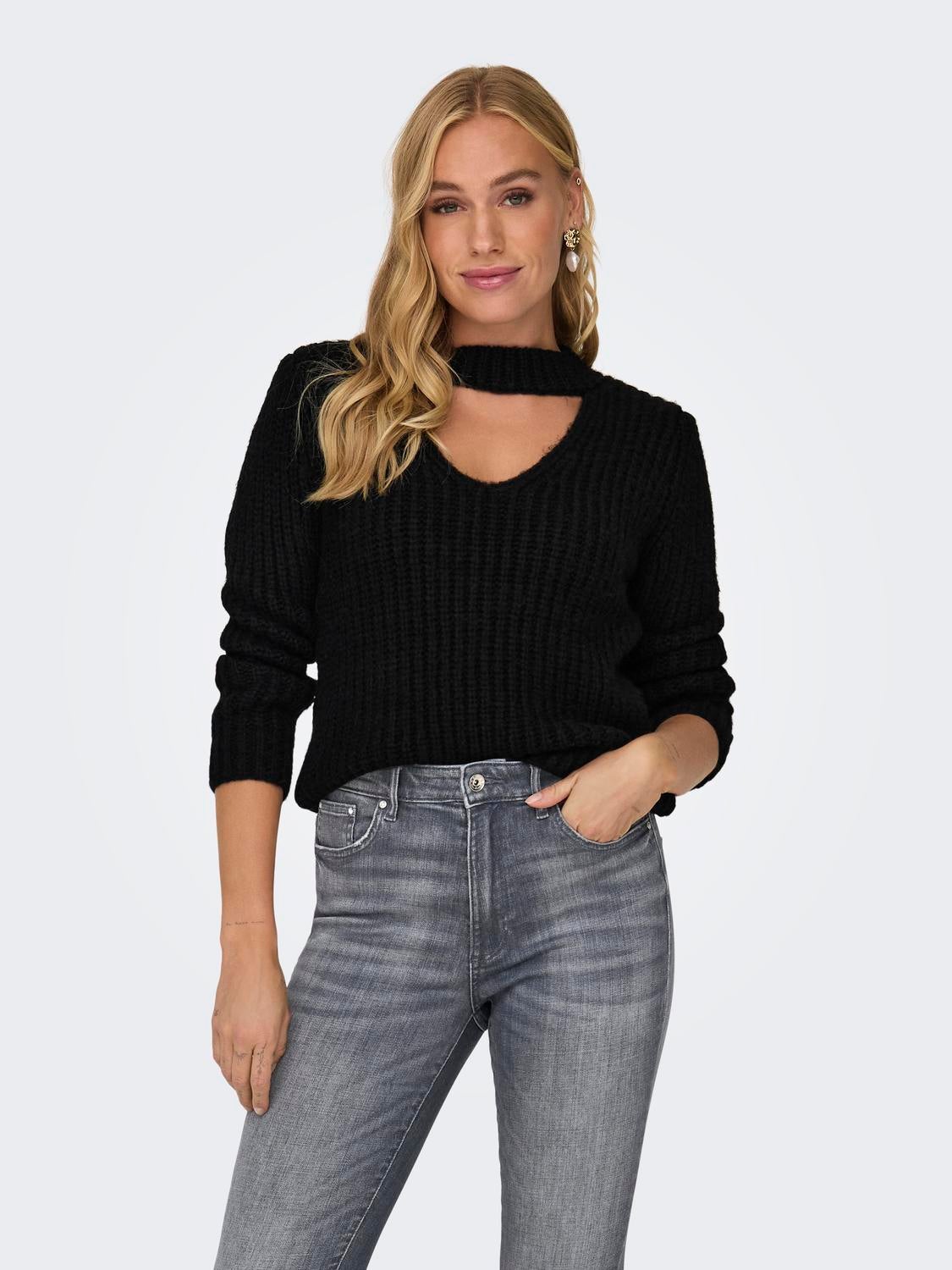 ONLRINGO Strickpullover Black
