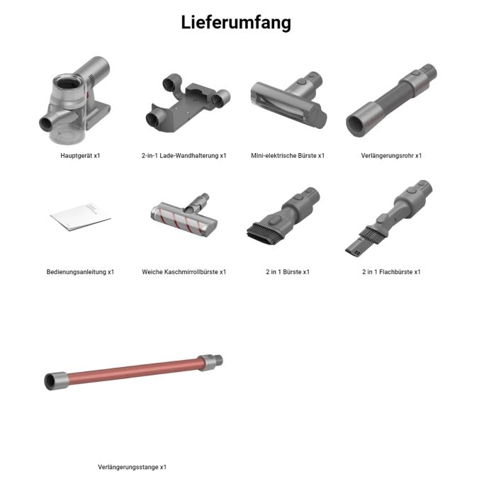 Dreame Akkusauger mit Stiel V11