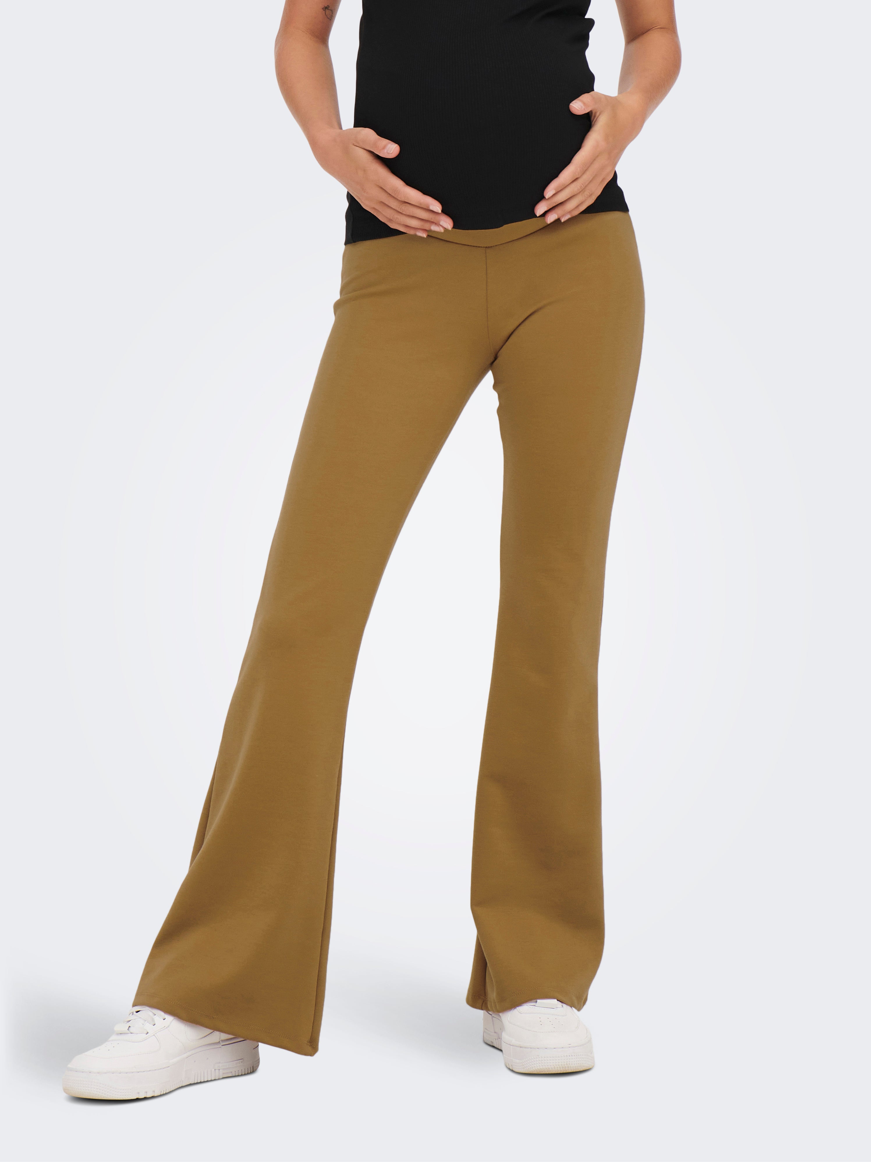 OLMFEVER Hohe Taille Normal geschnitten Hose mit weitem Beinschnitt Bistre