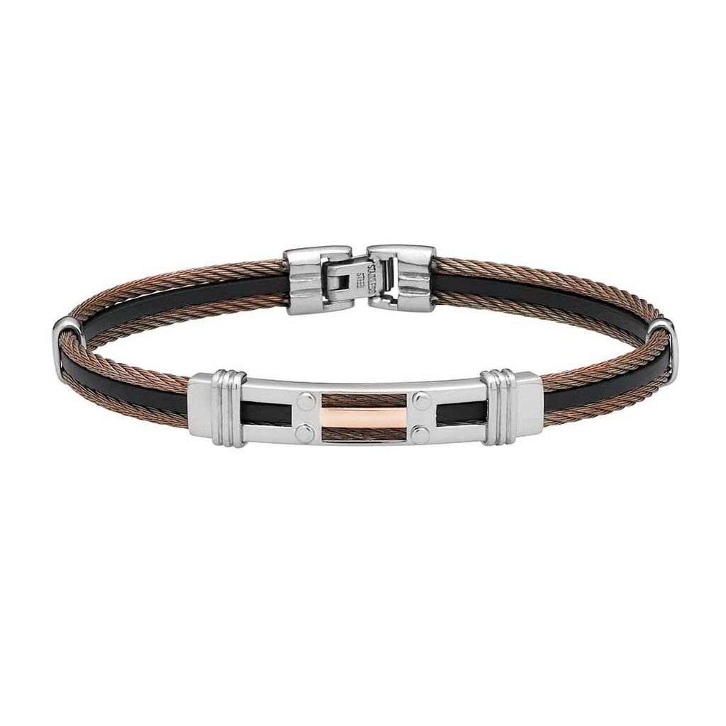 Bracelet Marie-gaelleae Or Acier Bicolore