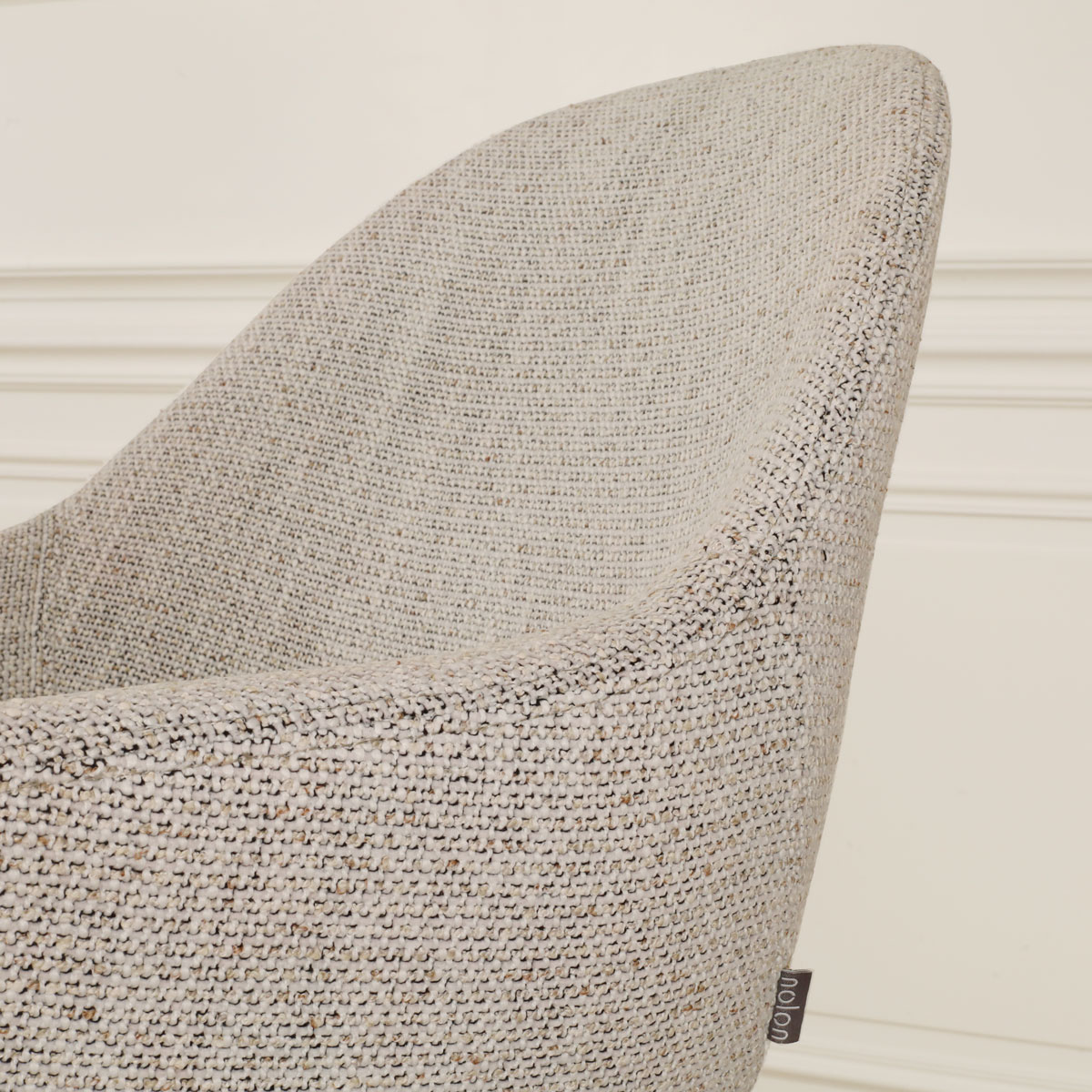 Barkruk Nino-Mae grijs beige gemêleerd zwart onderstel 65 cm