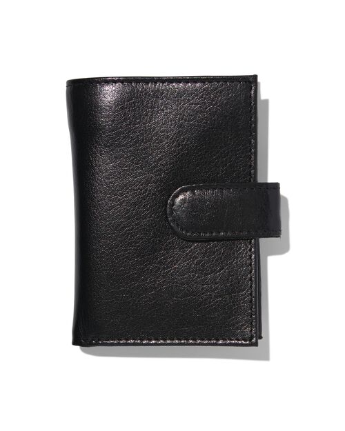 portefeuille avec étuis en cuir noir