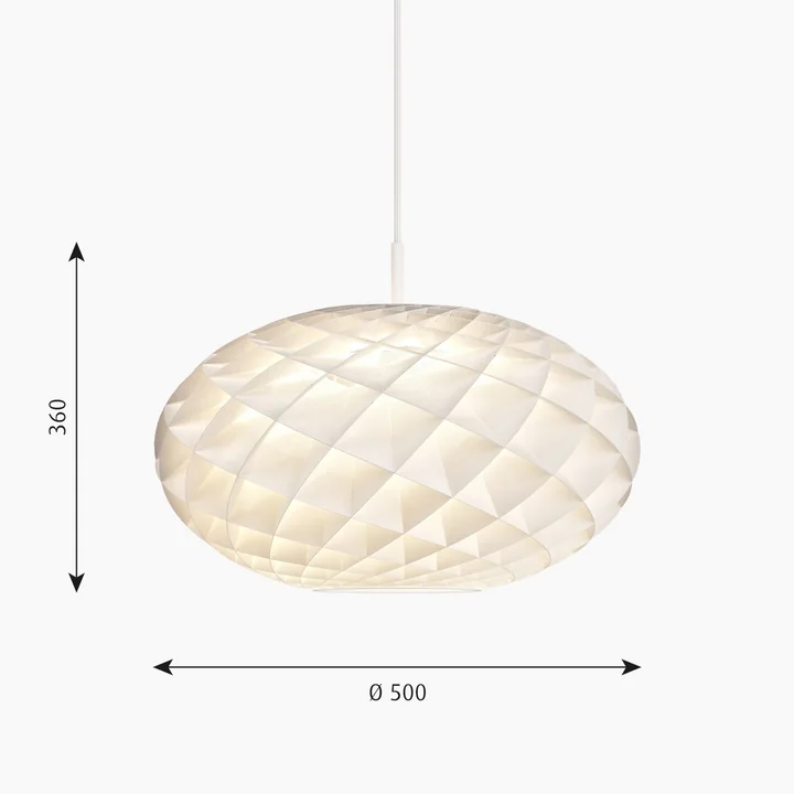 Louis Poulsen - Patera Pendelleuchte oval Ø 50 cm, weiss