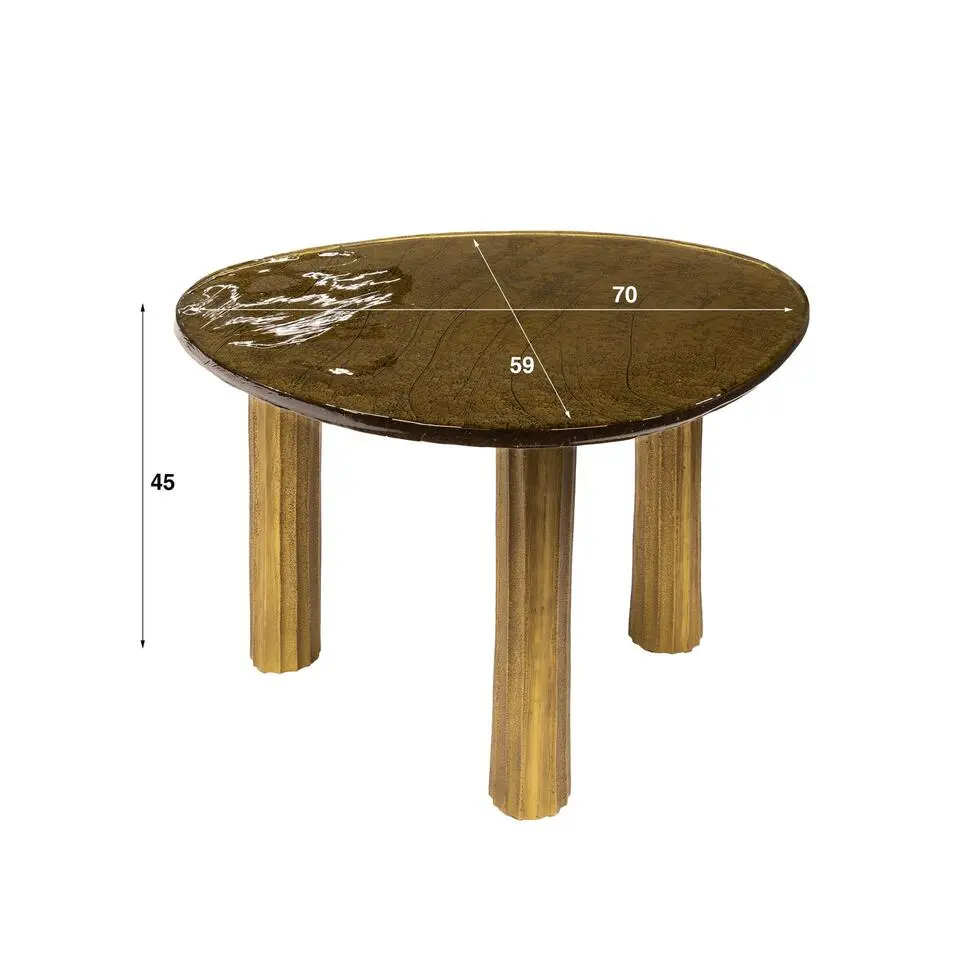 Hoyz Collection - Salontafel Eclipse L - Goud Antiek Finish