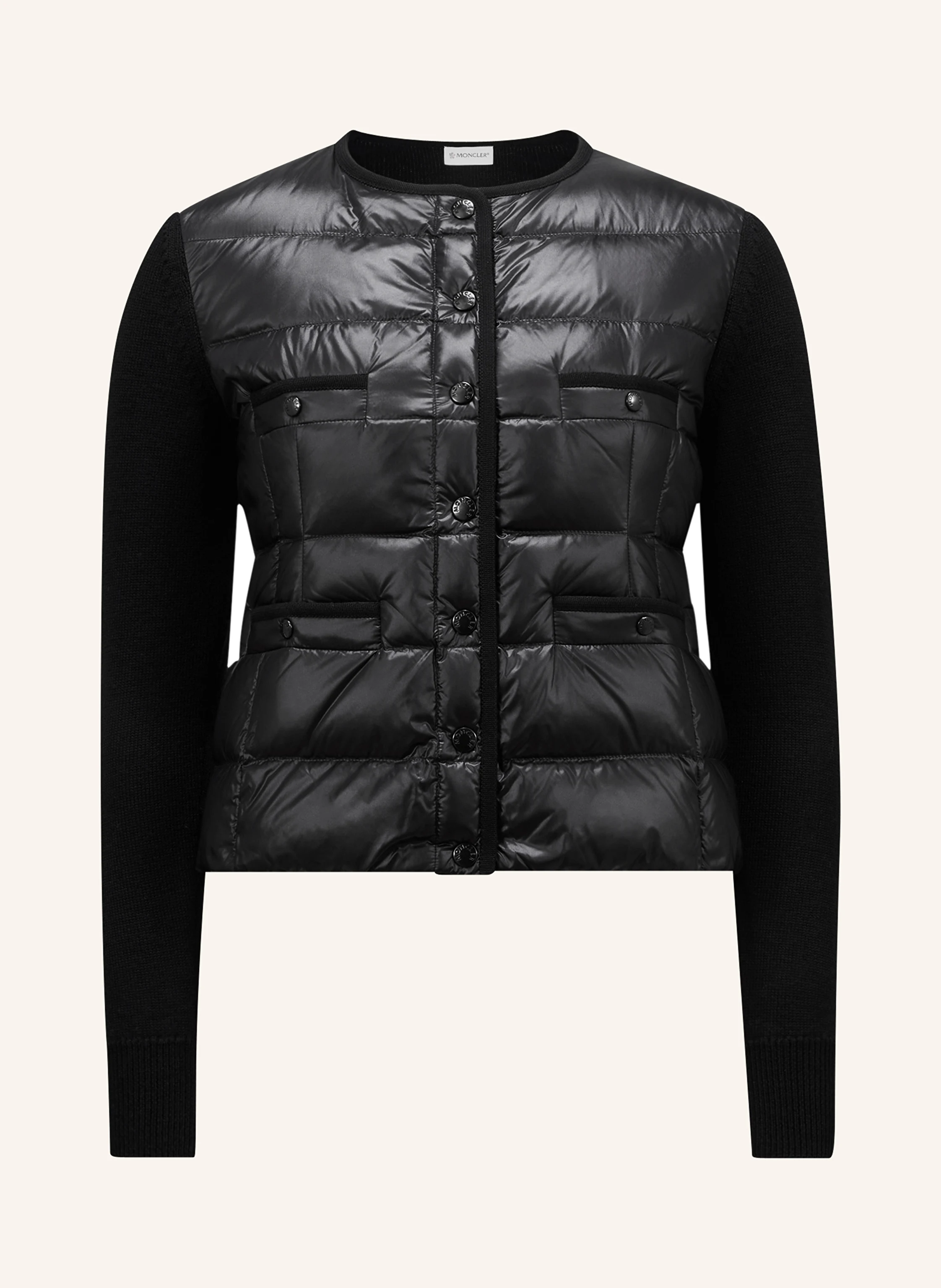 MONCLER Strickjacke im Materialmix