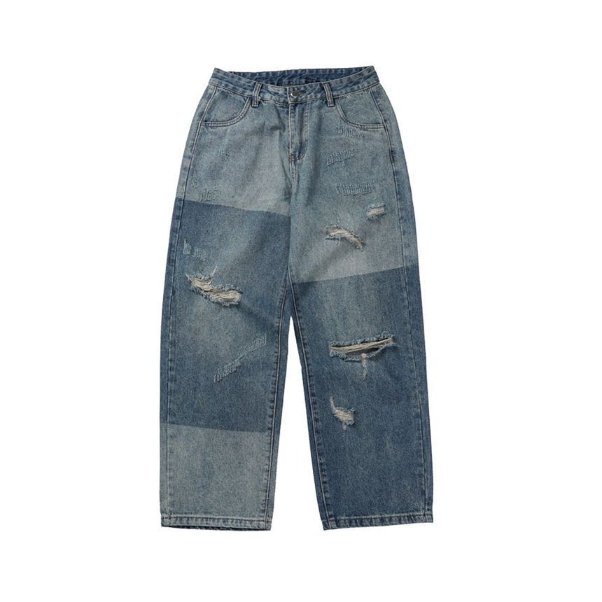 Derbundy - Versleten jeans met wijde pijpen