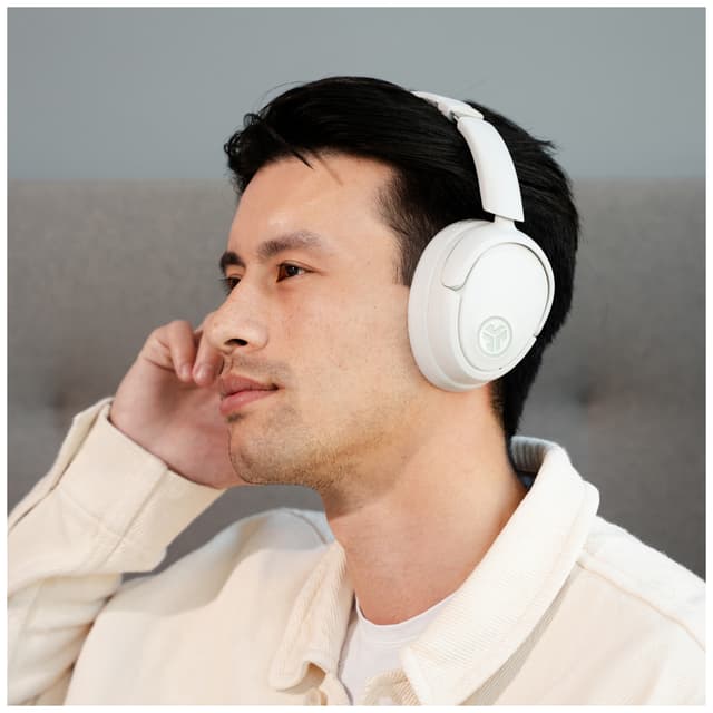 JLab JBuds Lux ANC trådløse around-ear høretelefoner (skyhvid)