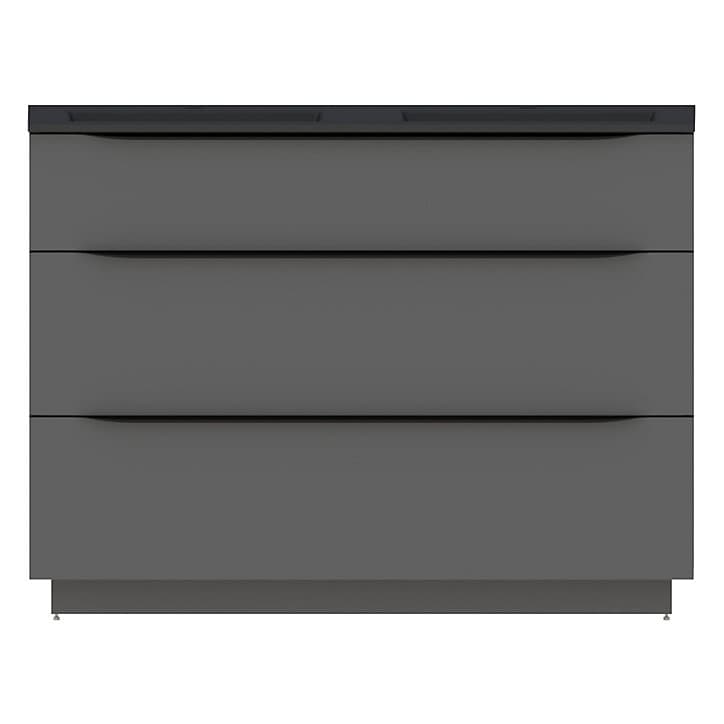 Meuble sous vasque à poser Pamili anthracite brillant 120 cm