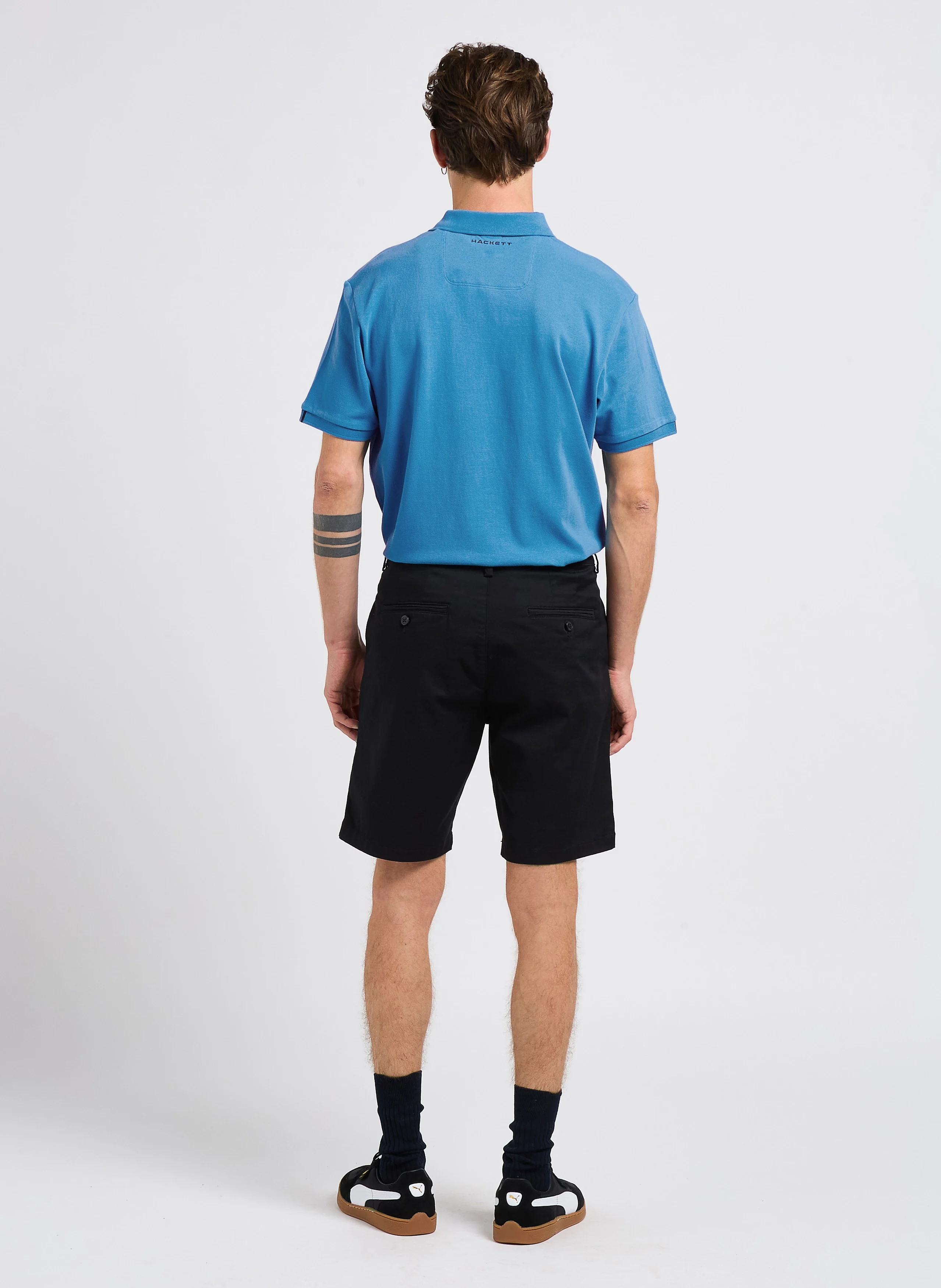 MILES - Short chino en coton bio mélangé | Noir