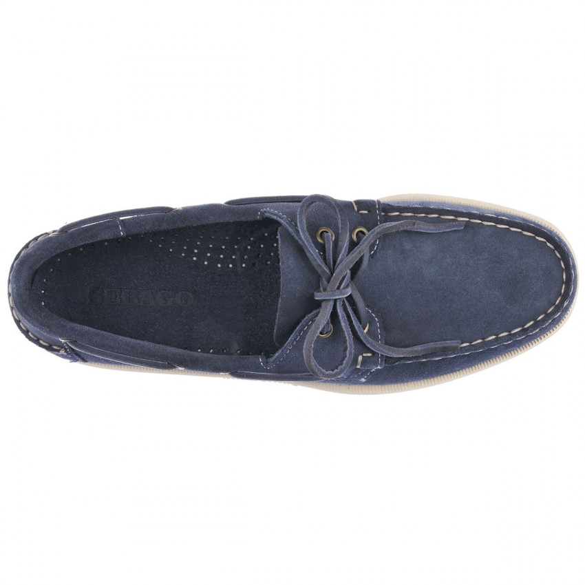 DOCKSIDES PORTLAND FLESH OUT Blue Navy-Chaussures bateau pour homme en suede Portland