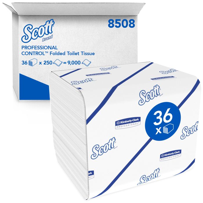 Scott 8508 9000st Gevouwen Toiletpapier Wit 2-laags (8508)