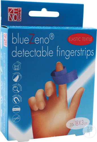 Bluezeno Detectable Fingerstrips 18x3cm Pièces 20