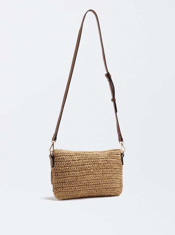 Bolsa de ombro de palha - Camel