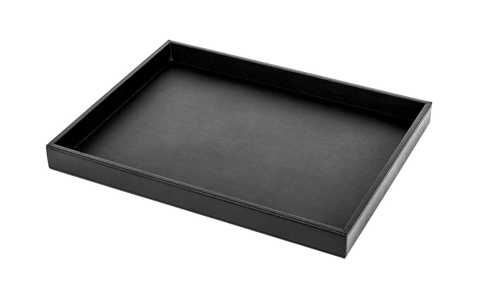 silwy® Metall Tablett Leder-Look 41,5 x 31,5 x 4 cm