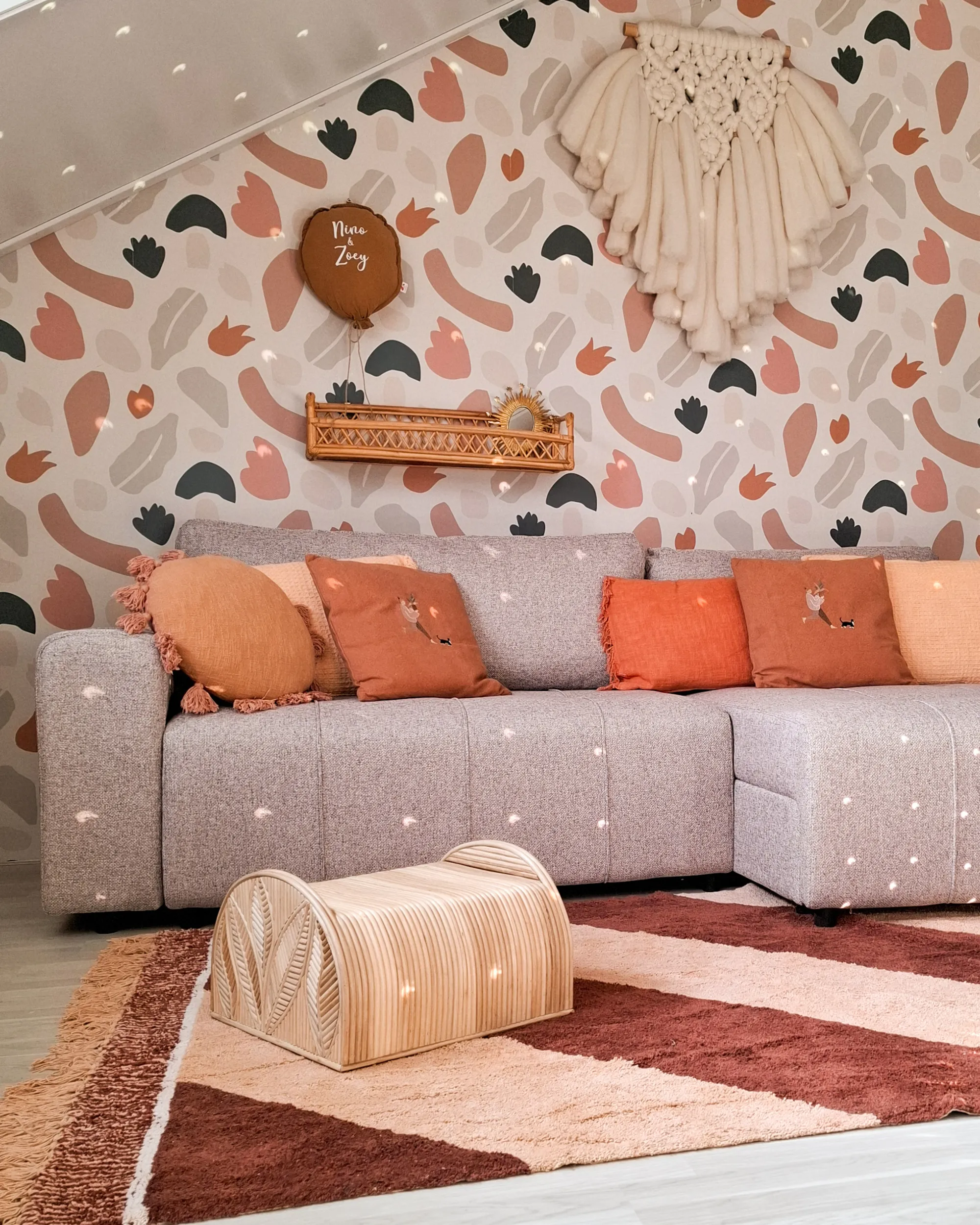 Set van 2 sierkussens TANSY Katoen 40 x 60 cm Oranje effen