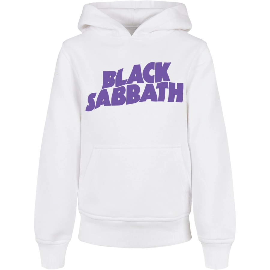 F4NT4STIC Basic Kids Hoodie Black Sabbath Wavy Logo Black weiß