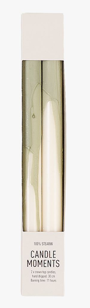 Kronelys grønn - 30 cm
