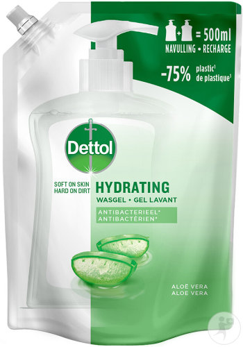 Dettol Savon Liquide Recharge Mains Aloe Vera Action Anti-Bactérienne Flacon 250ml