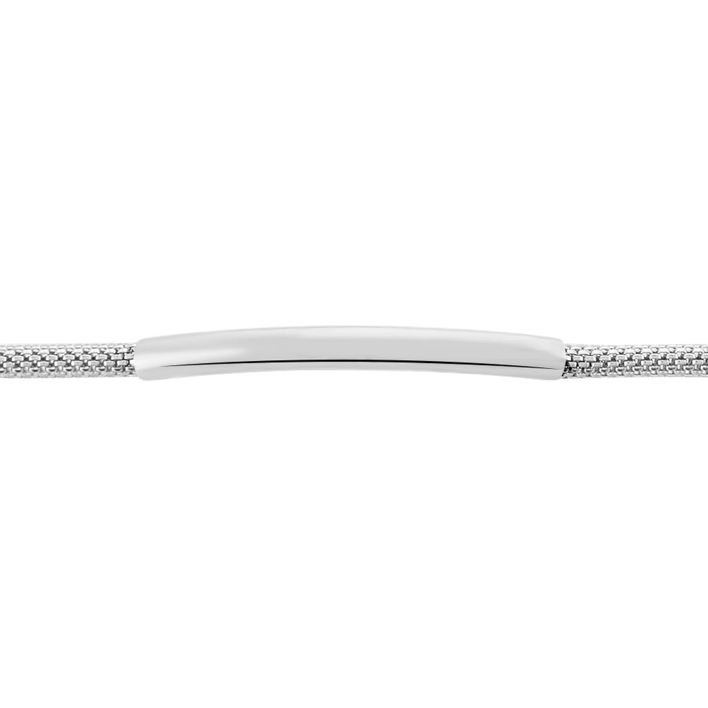 Bracelet Aedan Maille Popcorn Acier Blanc