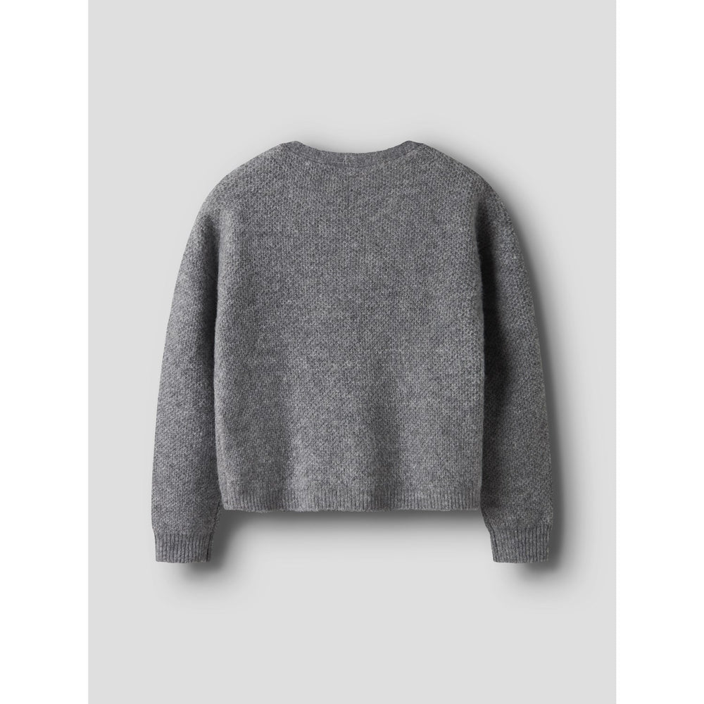 Køb Name It Grey Melange Nkfsanie Ls Strik