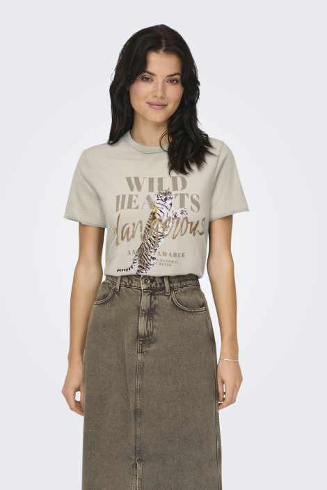Only beige dames t-shirt