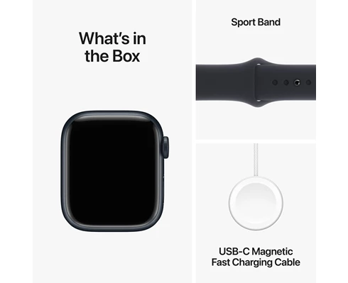 Apple Watch Series 9 GPS   Cellular 41mm Midnight Aluminium Case with Midnight Sport Band - S/M