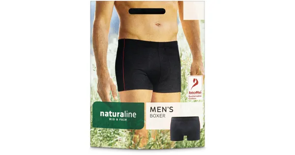 Naturaline Textil Herren Boxer schwarz S