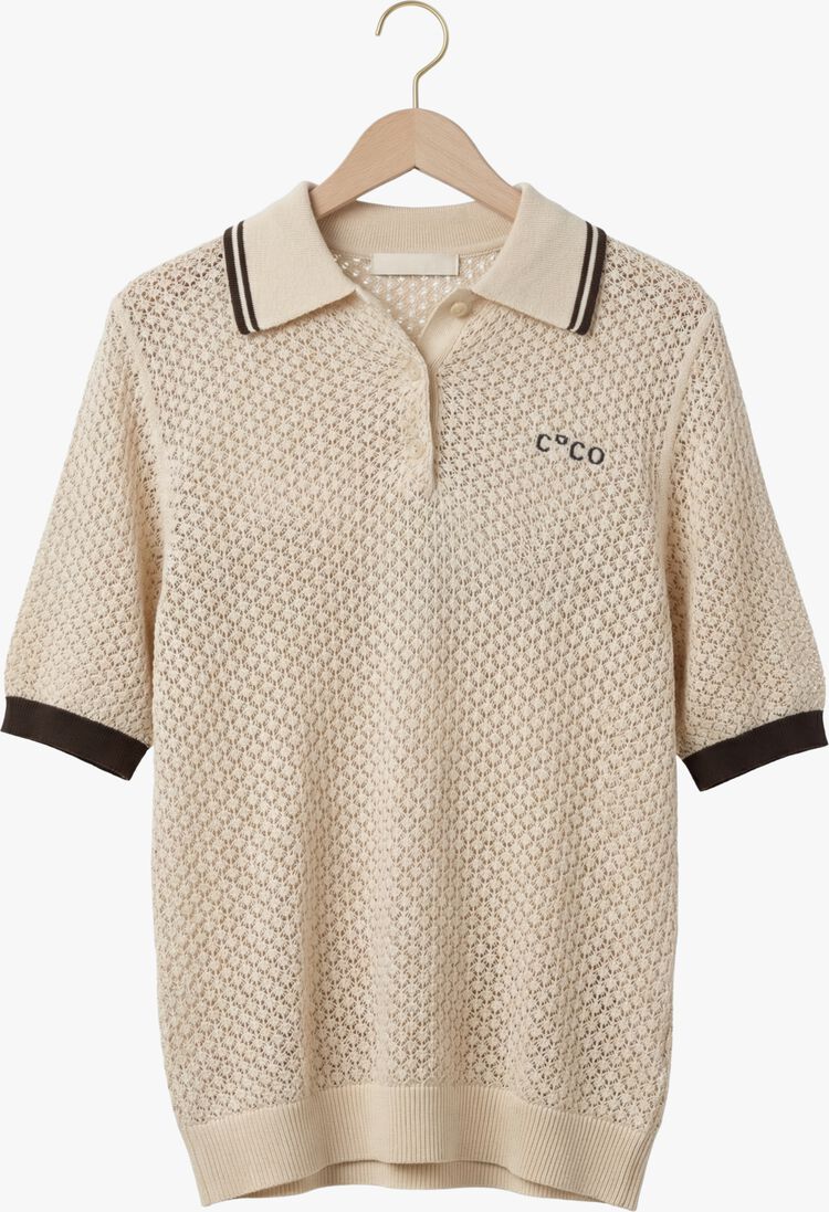 ecru co'couture truien/vesten luecc polo knit