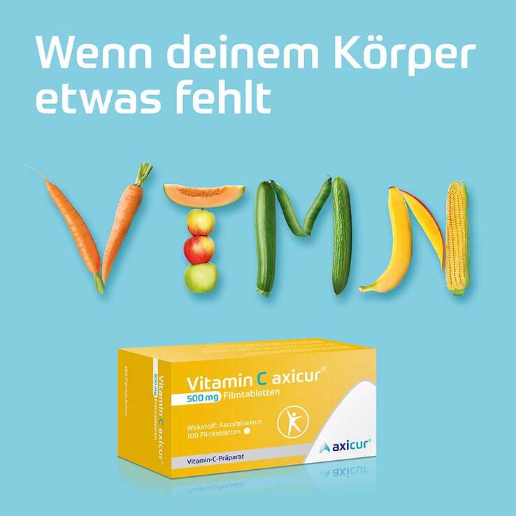 Vitamin C axicur 500 mg Filmtabletten, 100 St
