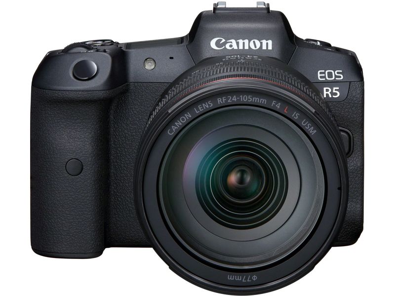 Canon Fotokamera Canon EOS R5 inkl. Objektiv RF 24-105 Professionelle spiegellose Systemkamera mit intelligentem Autofokus und brillanter Motiverkennung mit Objektiv